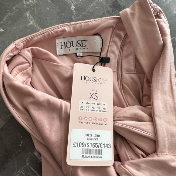 House of CB Sidra Pink Halter Dress NWT - Picture 4 of 4